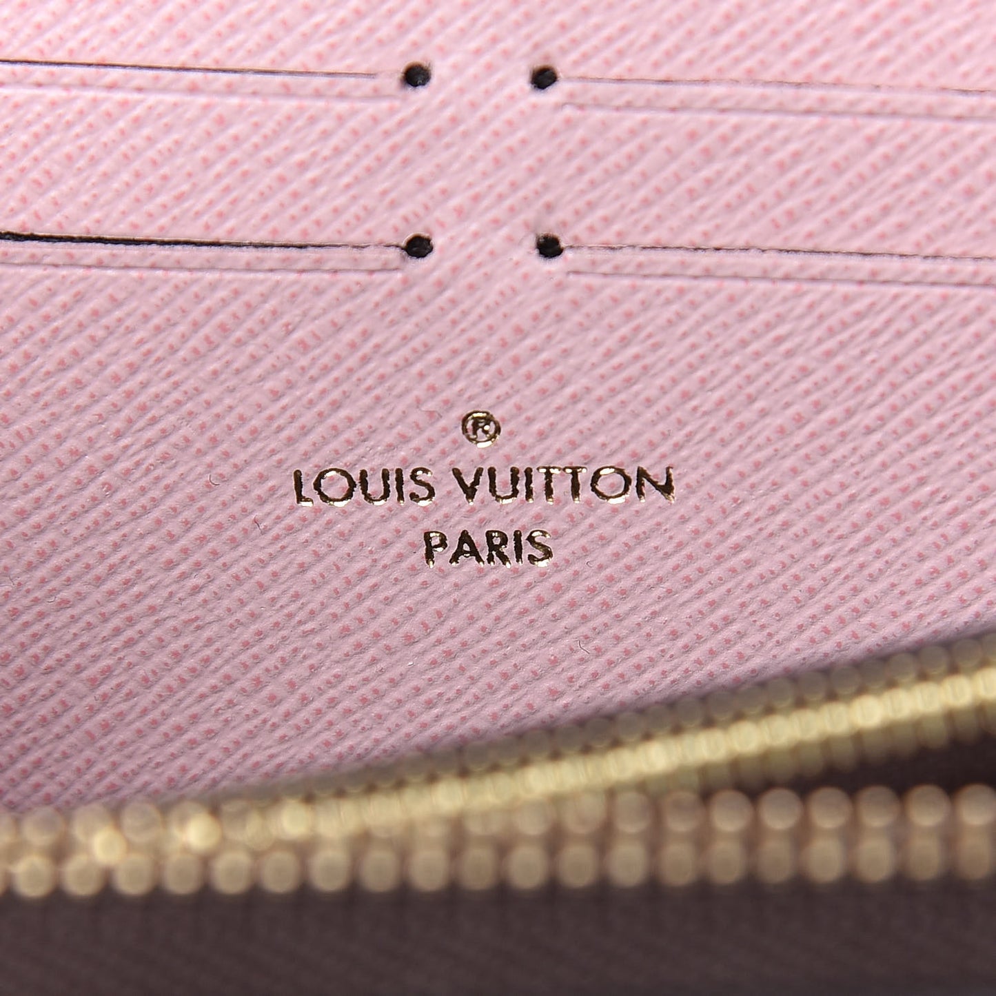 Monogram Clemence Wallet Rose Ballerine