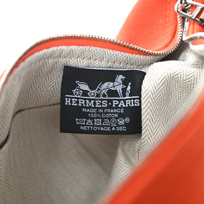 Hermes Canvas Small Bride-A-Brac Pouch Orange Burgundy 8 of 8