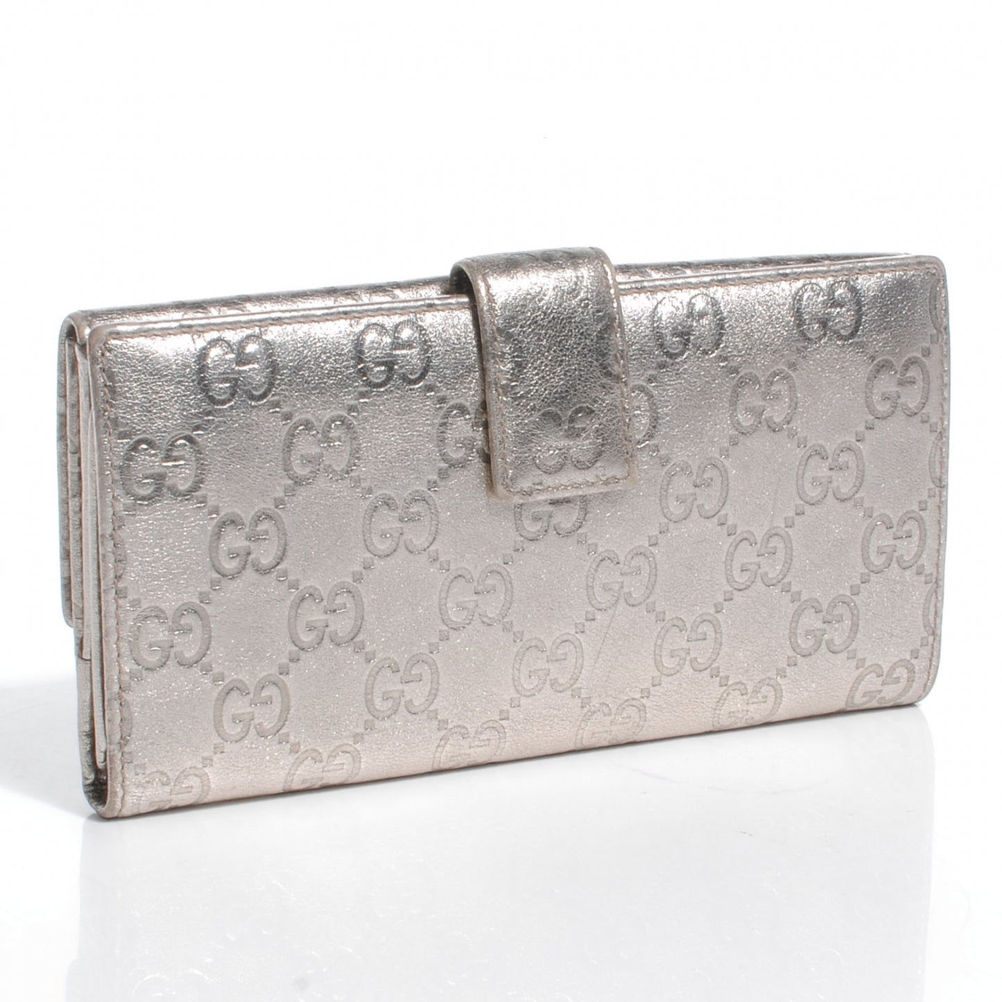 Guccissima Indy Continental Wallet Silver