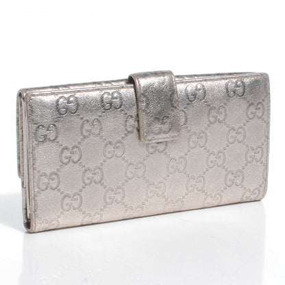 Gucci Guccissima Indy Continental Wallet Silver 3 of 7