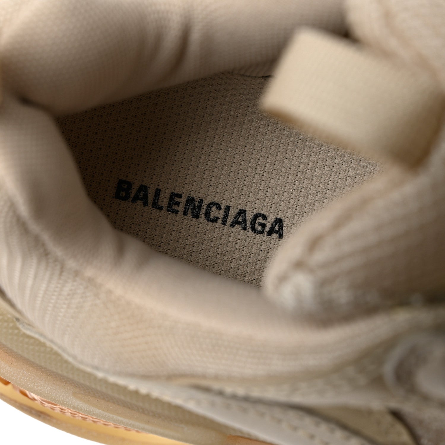 Balenciaga Fabric Mesh Clear Sole Womens Triple S Sneakers 37 Beige 6 of 10