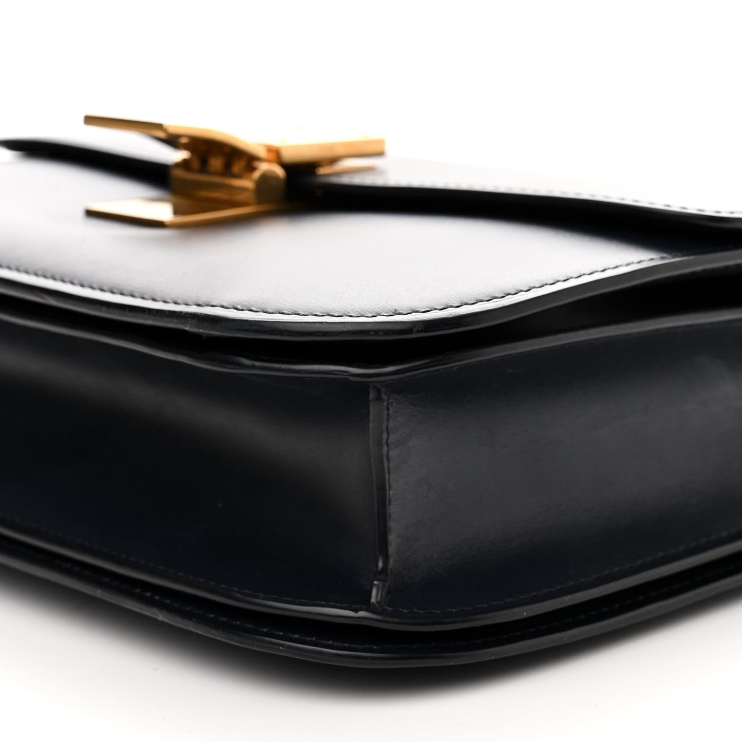 Box Calfskin Medium Classic Box Flap Bag Navy