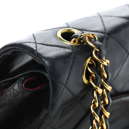 Chanel Lambskin Quilted Medium Double Flap Black 11 of 13