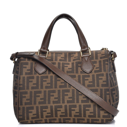 Fendi Zucca Vitello Artic Small Boston Tobacco Castagna 1 of 7