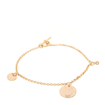 Hermes 18K Rose Gold Diamond PM Ex-Libris Bracelet LG 1 of 3
