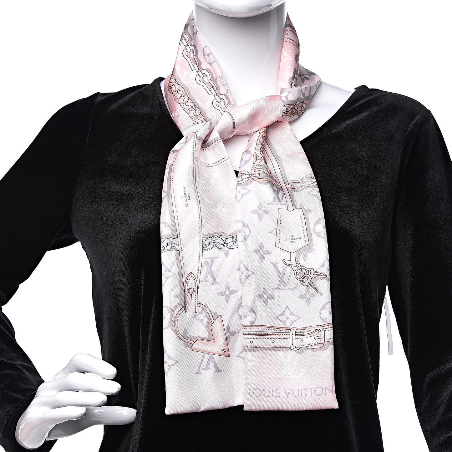 Silk Monogram Confidential Bandeau Light Pink