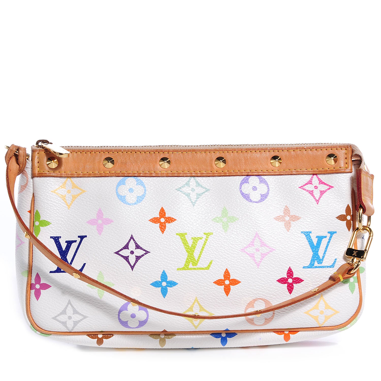 Louis Vuitton Monogram Multicolor Pochette Accessories White 1 of 12