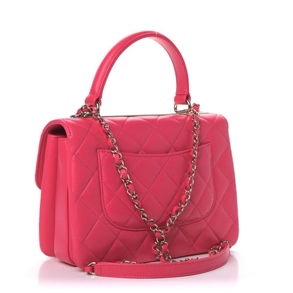 Chanel Lambskin Quilted Small Trendy CC Flap Dual Handle Bag Pink 2 of 4