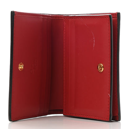 Gucci GG Supreme Monogram Blooms Card Case Wallet Beige Blue Navy Hibiscus Red 5 of 9