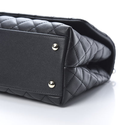 Chanel Caviar Quilted Small Coco Handle Flap Black 10 of 11