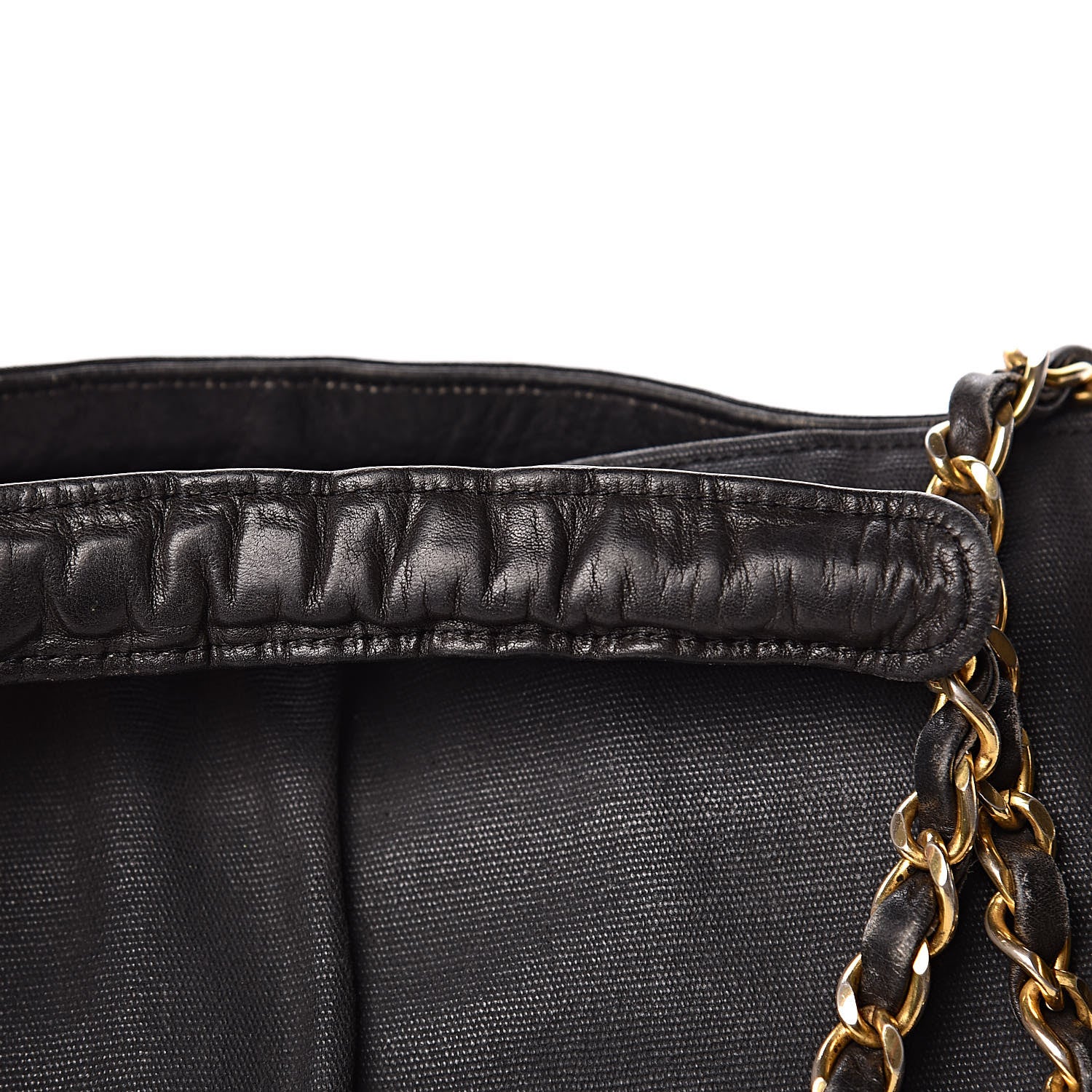 Chanel Canvas Calfskin Shopping Tote Black 18 of 18