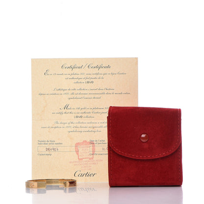 Cartier 18K Yellow Gold LOVE Cuff Bracelet 16 8 of 8