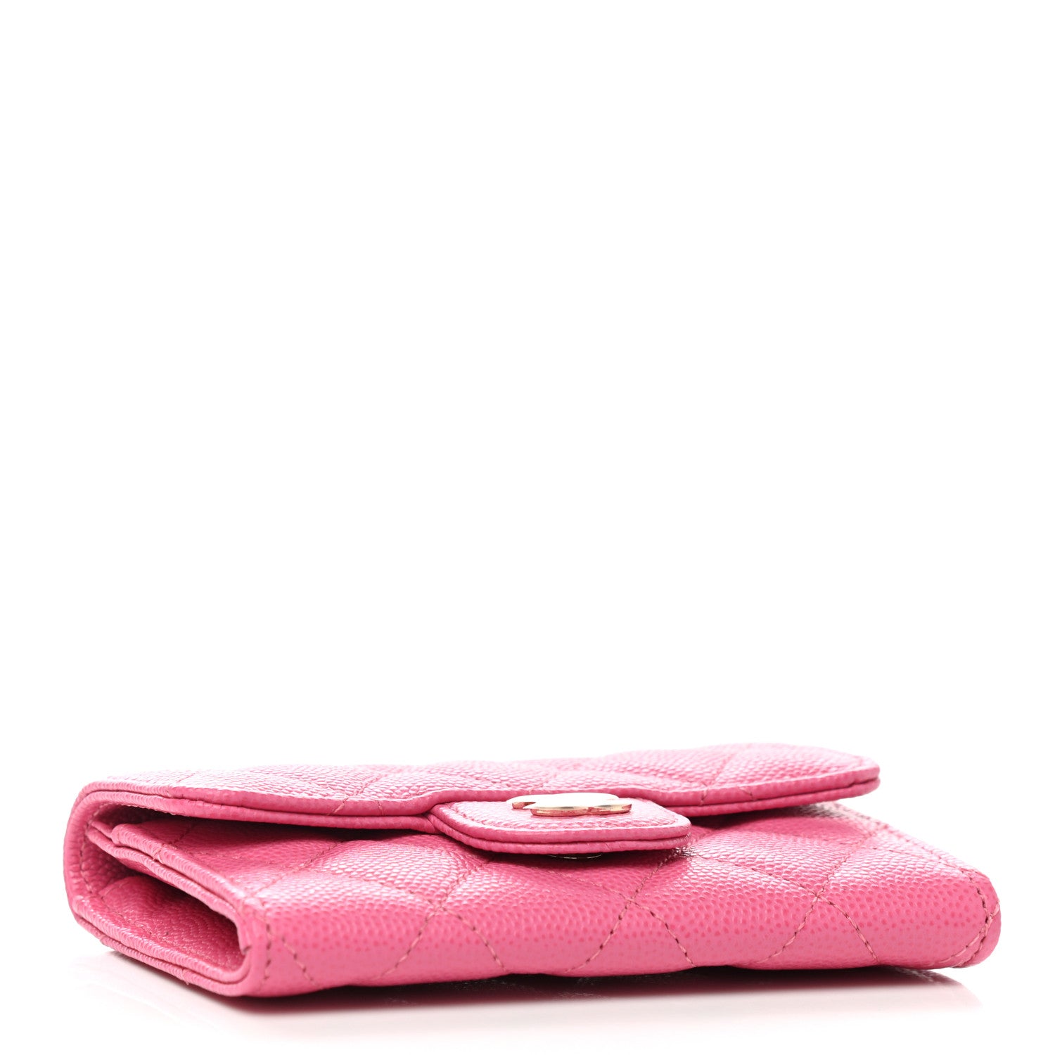 Chanel Caviar Quilted Flap Card Holder Wallet Pink 4 of 9