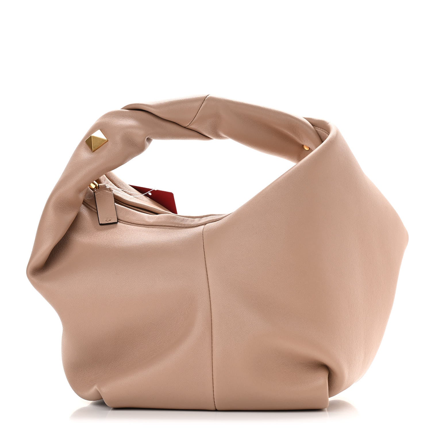 Valentino Garavani Nappa Small Roman Stud Hobo Rose Cannelle 1 of 10