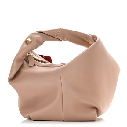 Valentino Garavani Nappa Small Roman Stud Hobo Rose Cannelle 1 of 10