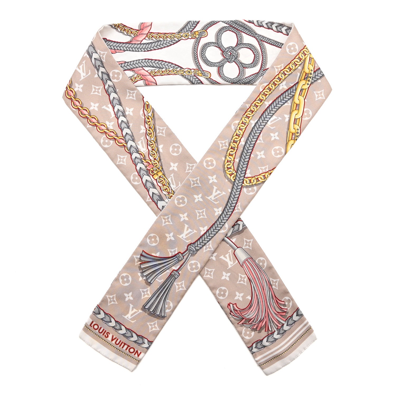 Louis Vuitton Silk Mix And Straps Bandeau Beige 2 of 7