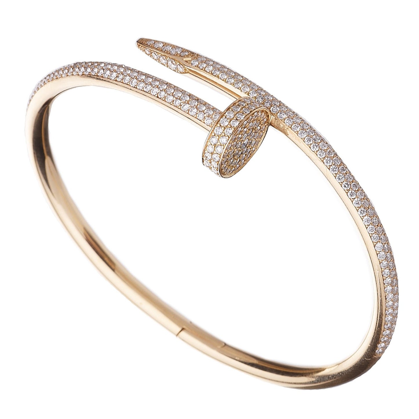 18K Yellow Gold Diamond Juste Un Clou Paved Bracelet 16