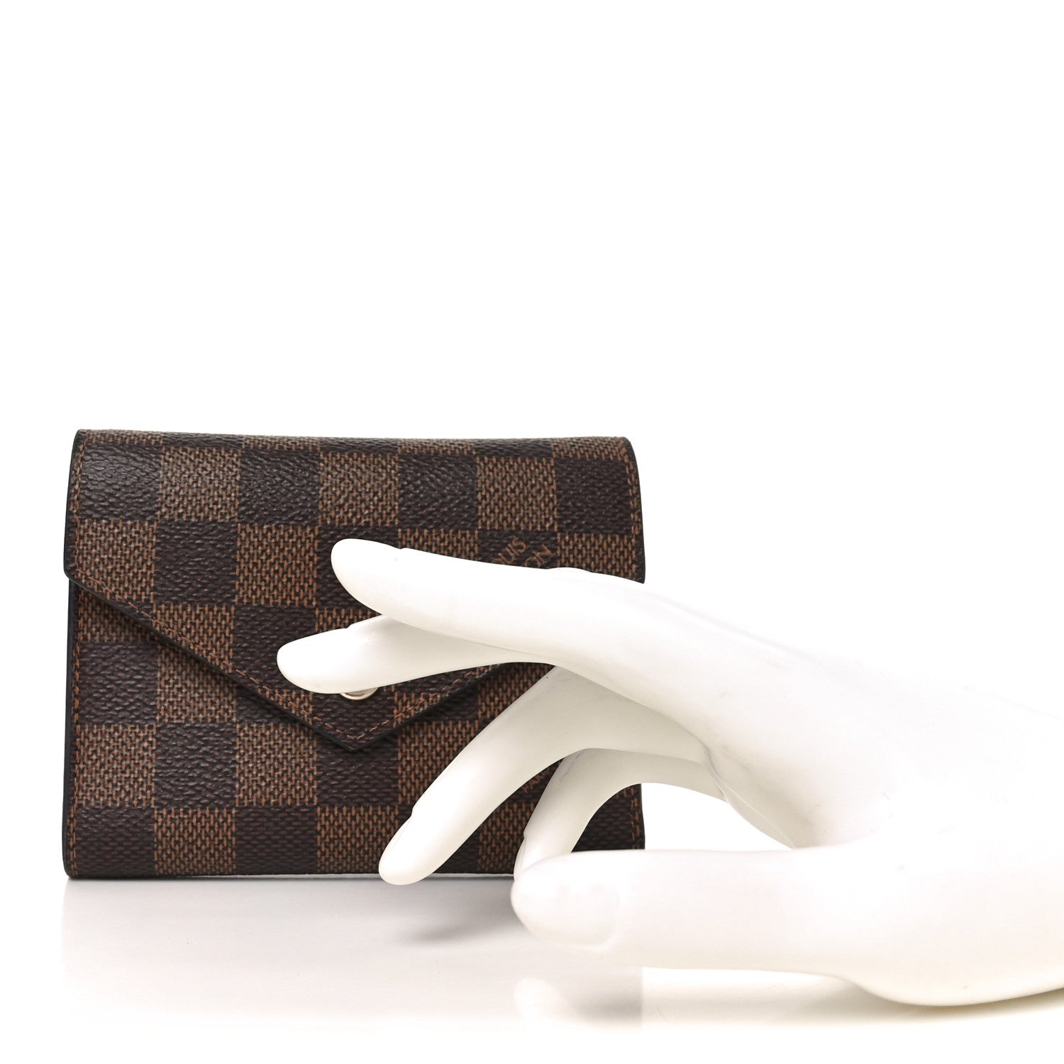 Louis Vuitton Damier Ebene Victorine Wallet Rouge 4 of 14