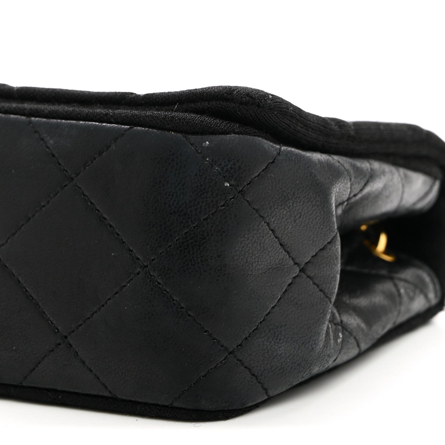 Chanel Jersey Calfskin Quilted Mini Single Flap Bag Black 10 of 10