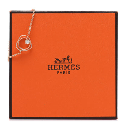 Hermes 18K Rose Gold Diamond TPM Vertige Coeur Bracelet ST 4 of 4