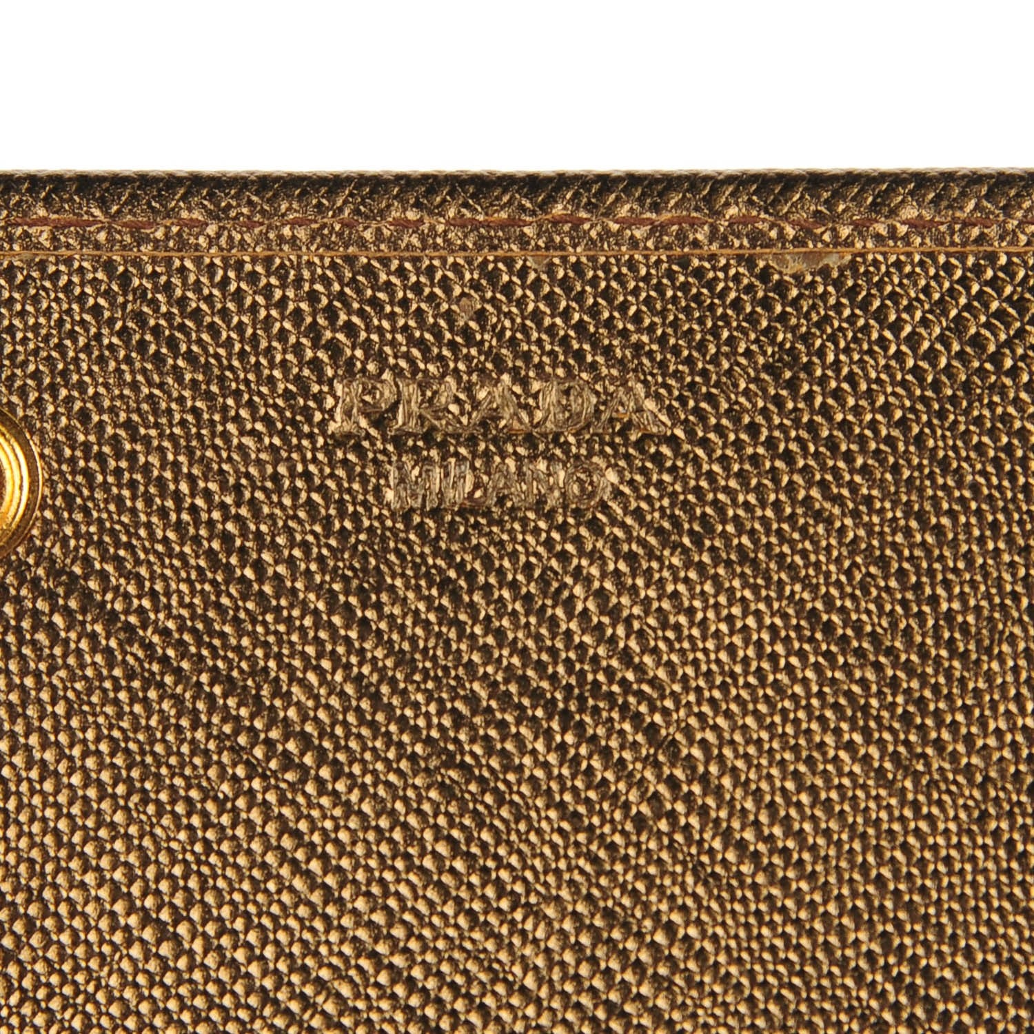 Prada Saffiano Triangle Continental Flap Wallet Bronzo 11 of 12
