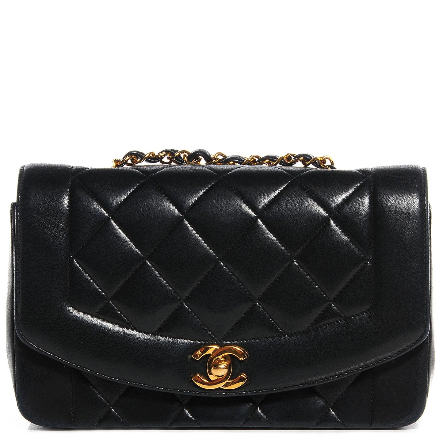 Lambskin Small Single Flap Black