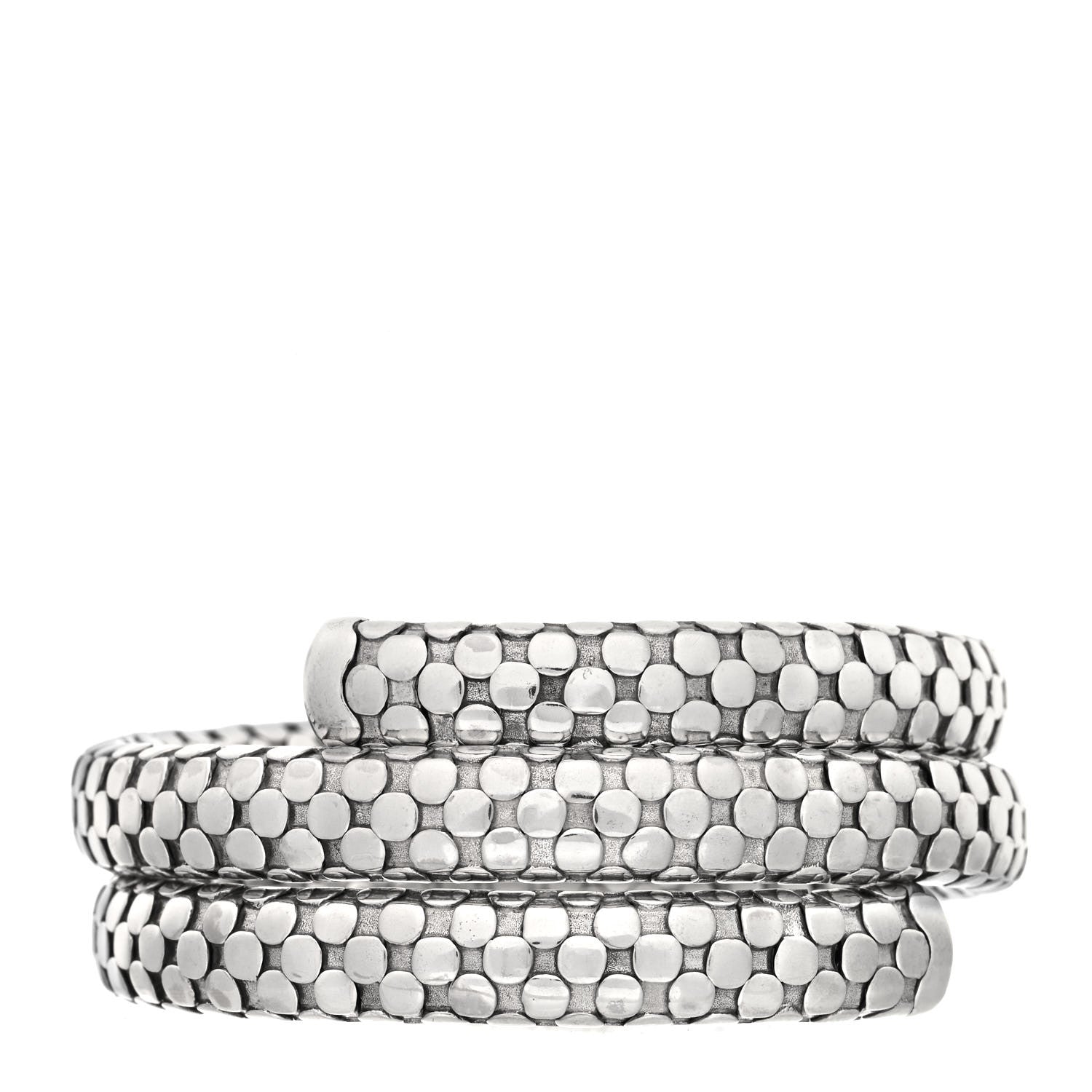 John Hardy Sterling Silver Dot Double Coil Bracelet 1 of 3