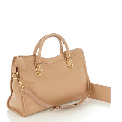 Balenciaga Chevre Gold Metallic Edge Hardware City Rose Des Sables 3 of 8