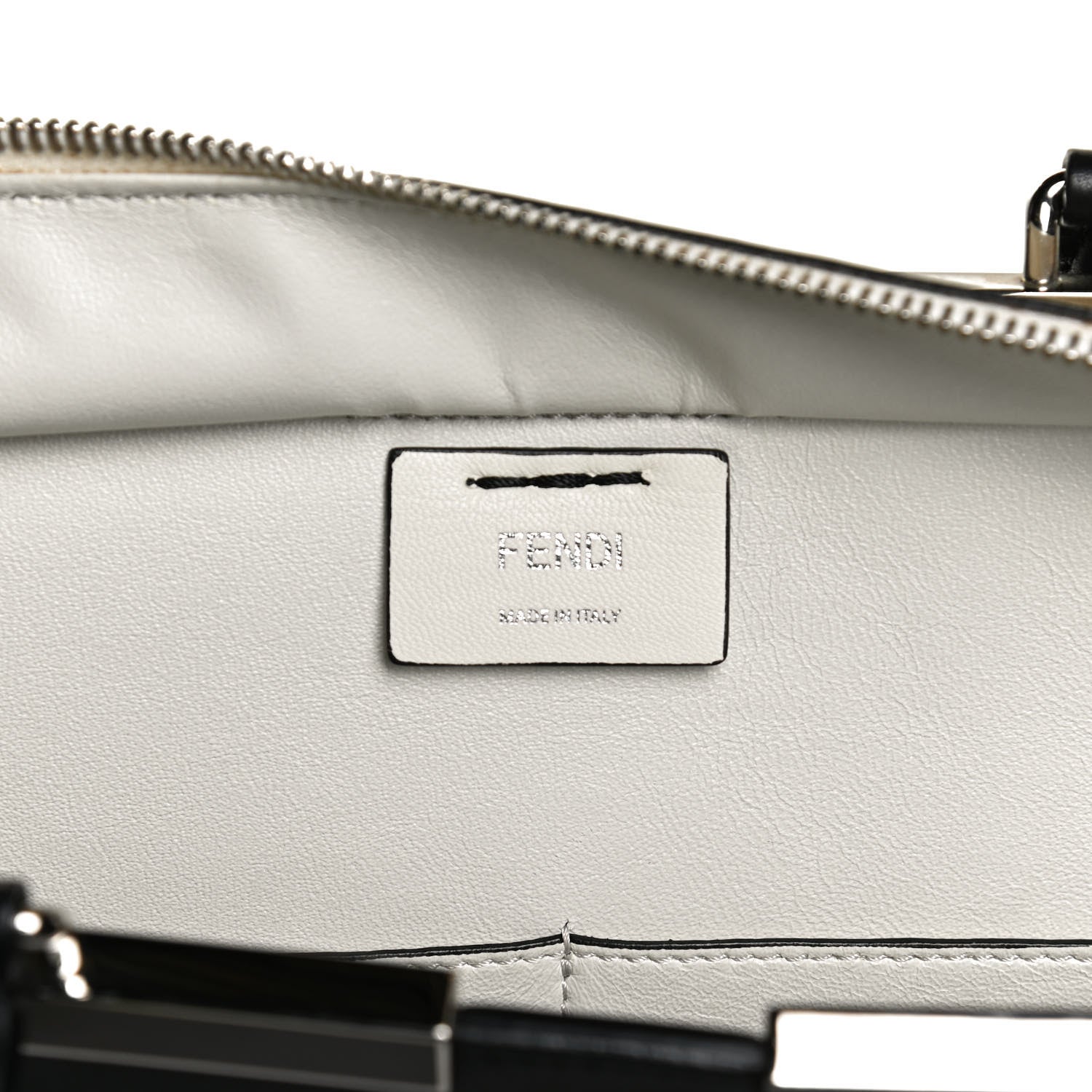 Fendi Vitello Dolce Shiny Nappa Petite 3Jours Tote Black 6 of 12