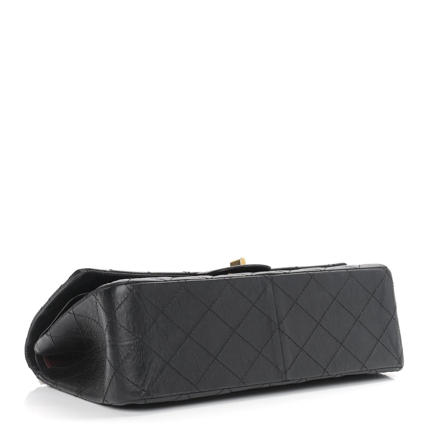 Aged Calfskin Quilted 2.55 Reissue 227 Flap Black