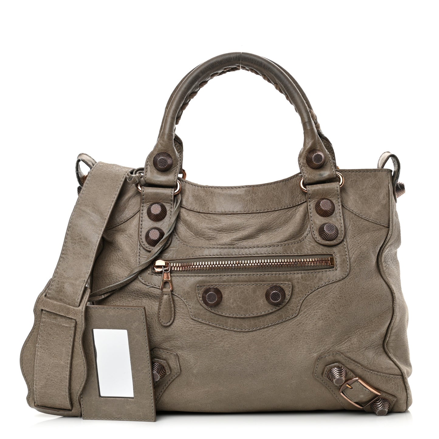 Agneau Giant 21 Rose Gold Hardware Velo Papyrus