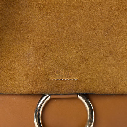 Chloe Suede Calfskin Medium Faye Shoulder Bag Mustard Brown 8 of 13