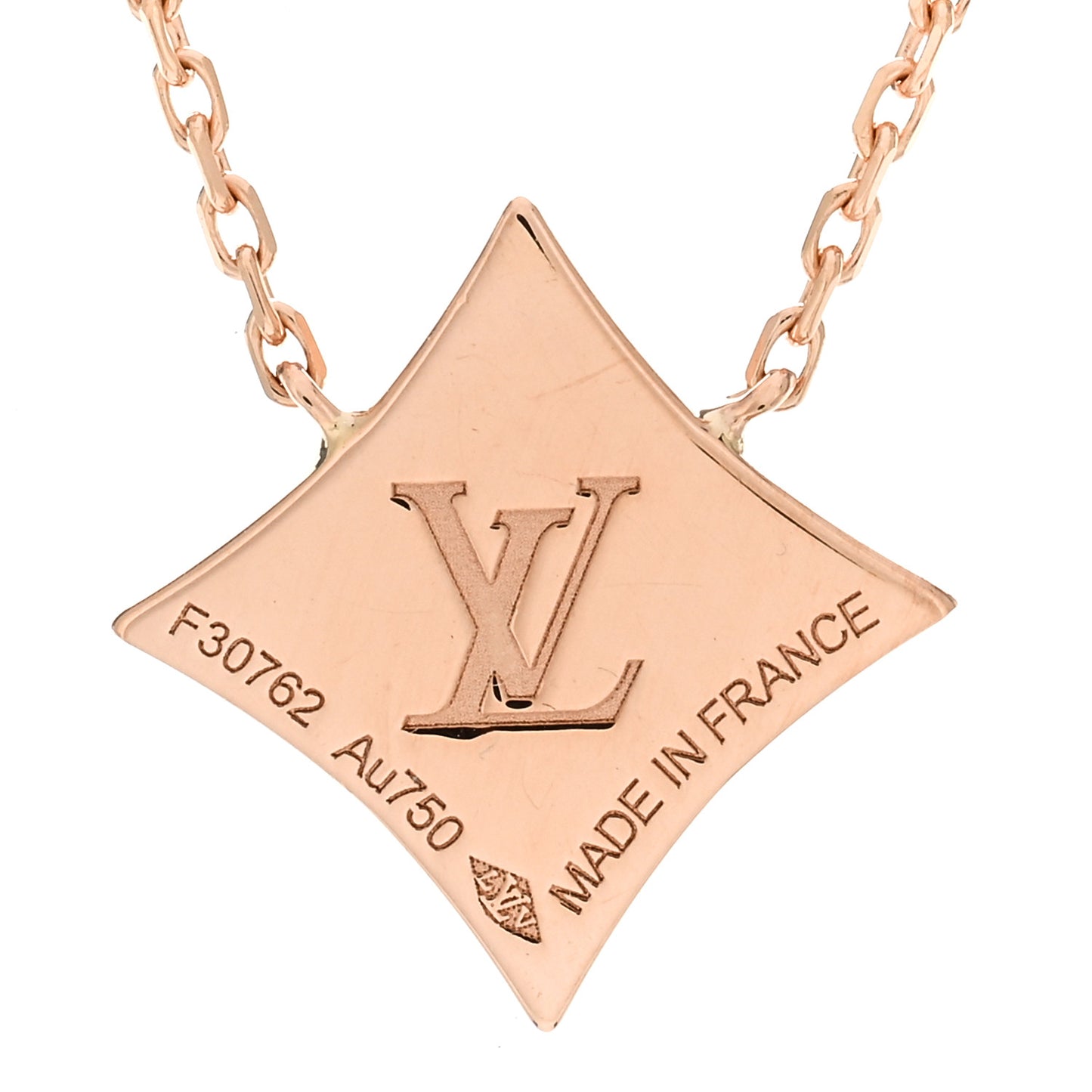 18K Pink Gold Diamond Pink Mother of Pearl Color Blossom BB Star Pendant Necklace