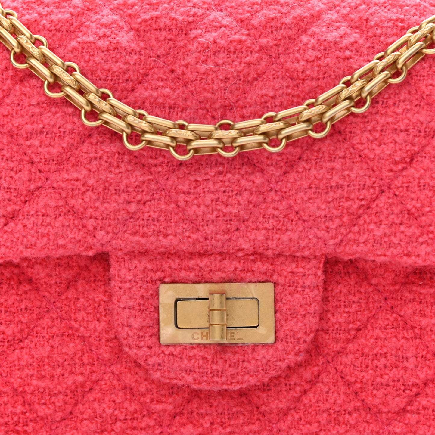 Tweed Quilted 2.55 Reissue Mini Flap Pink