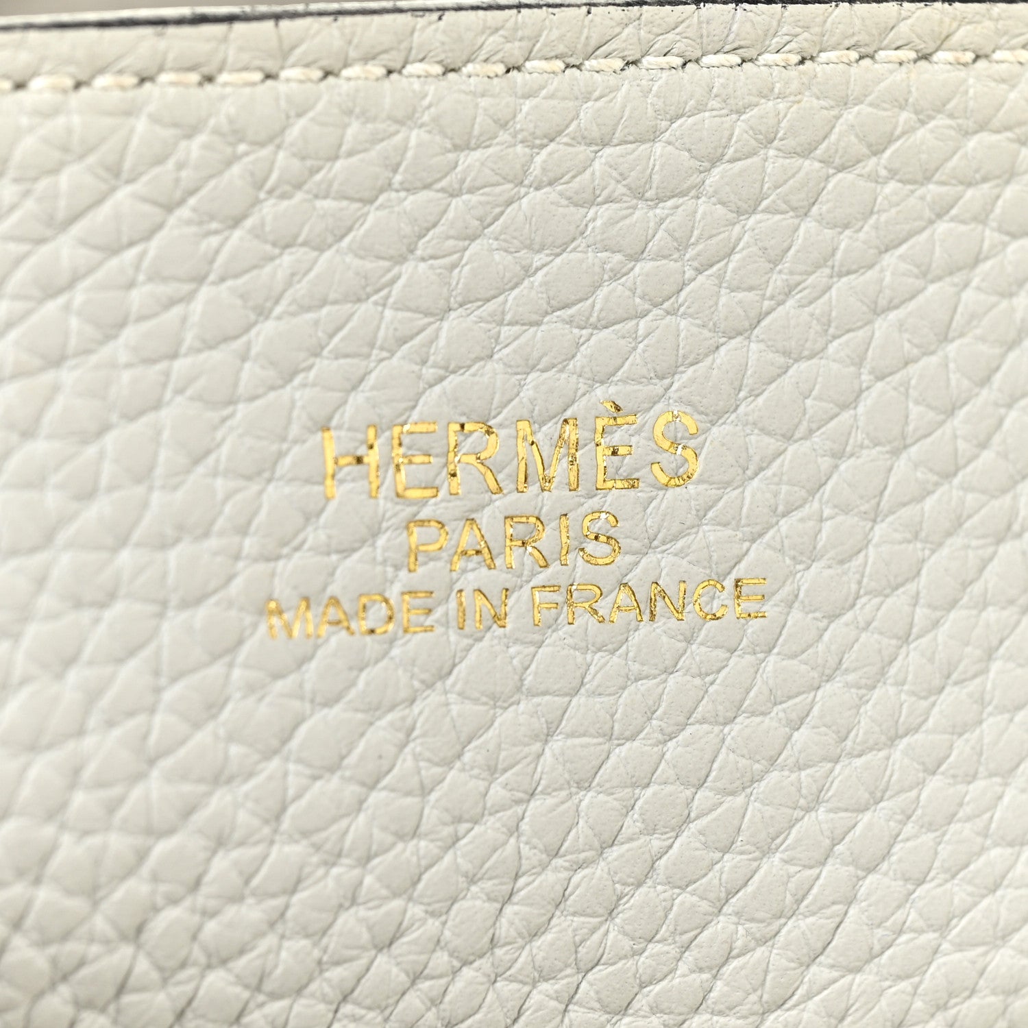 Hermes Taurillon Clemence Double Sens 36 Reversible Tote Gris Perle Etain 6 of 15