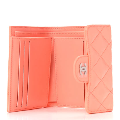 Chanel Caviar Quilted Compact Flap Wallet Coral 5 of 10