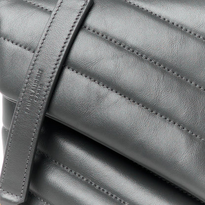 Saint Laurent Calfskin Y Quilted Monogram Medium Loulou Chain Satchel Storm 9 of 12