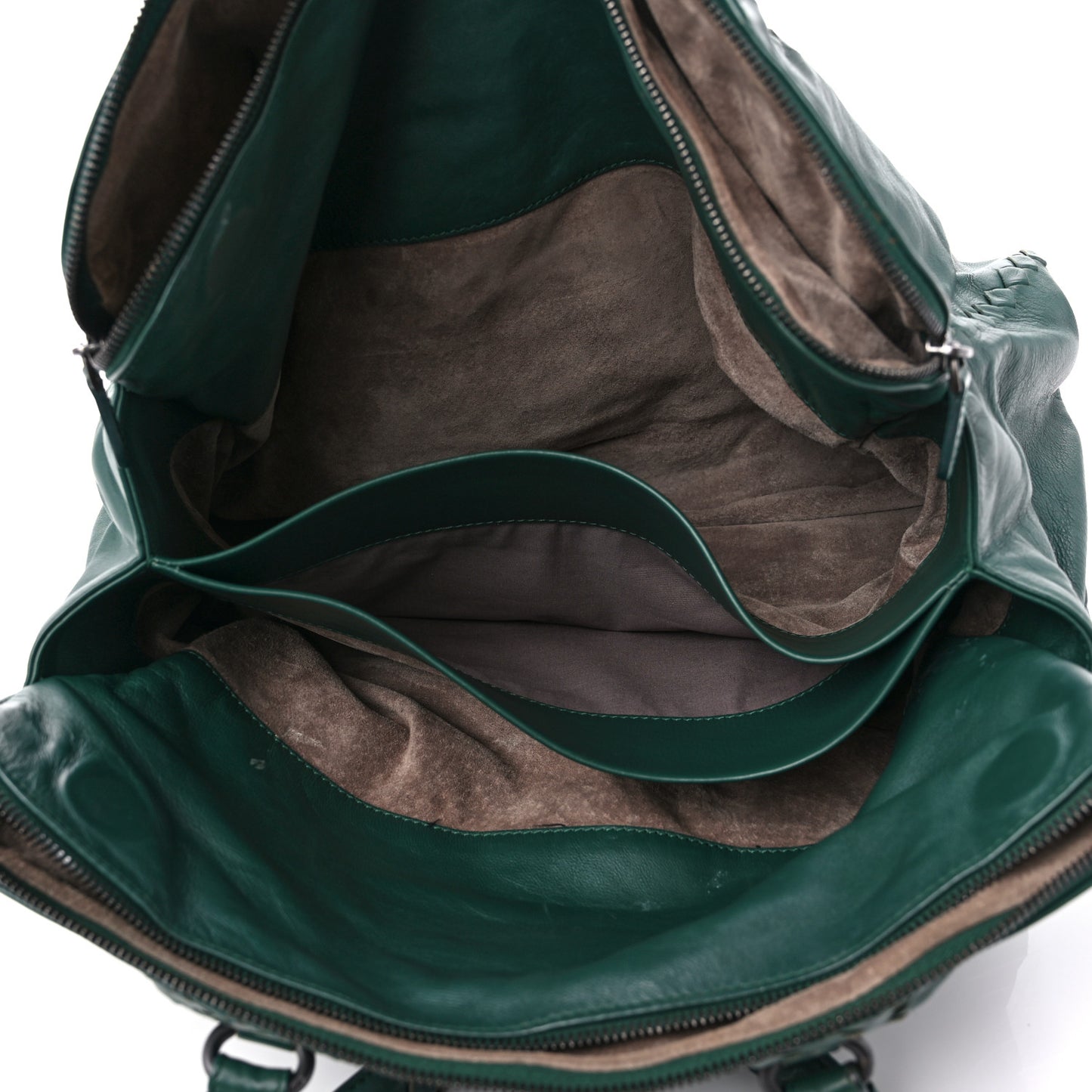 Nappa Intrecciato Convertible Tote Dark Green