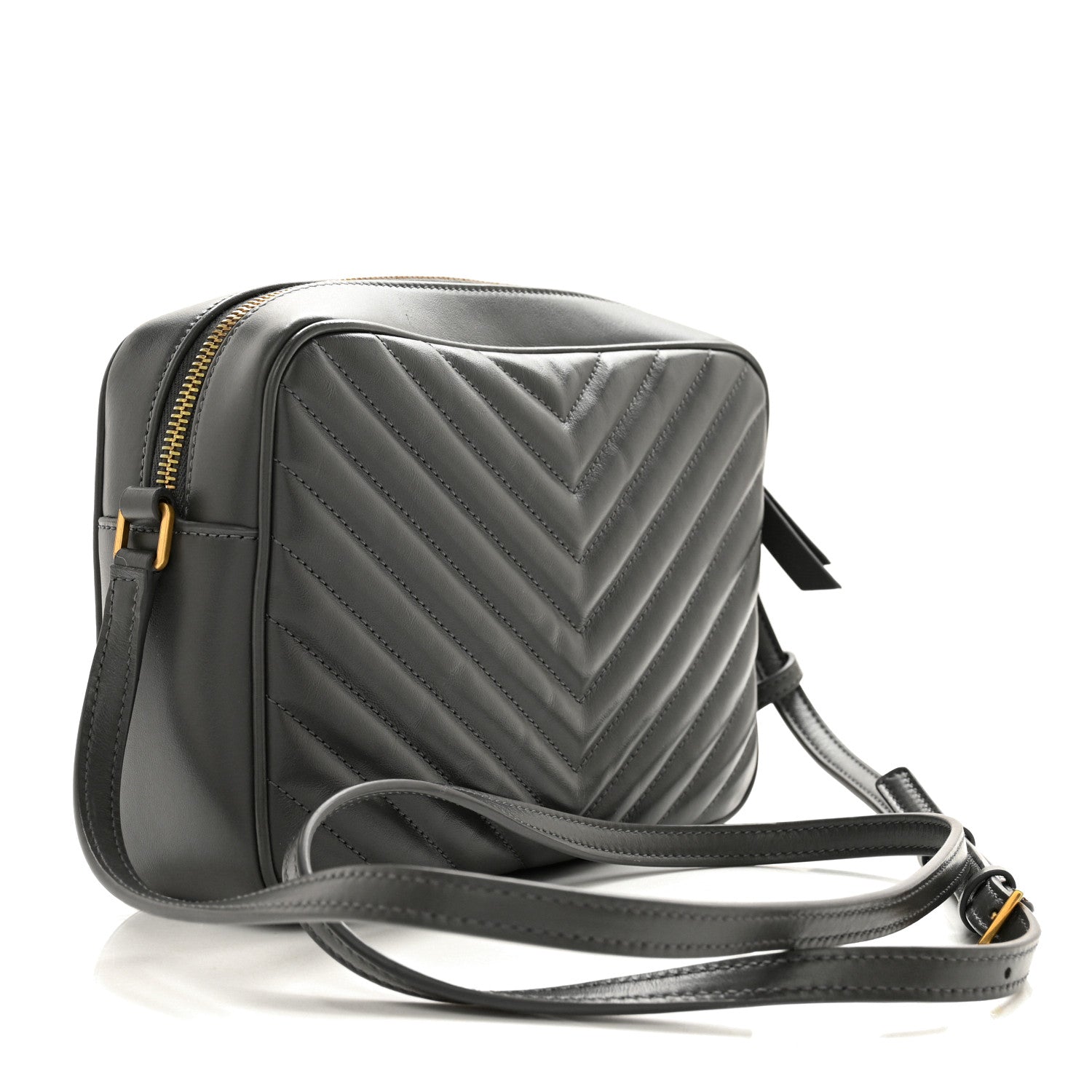 Saint Laurent Calfskin Matelasse Monogram Lou Camera Bag Smog 3 of 10