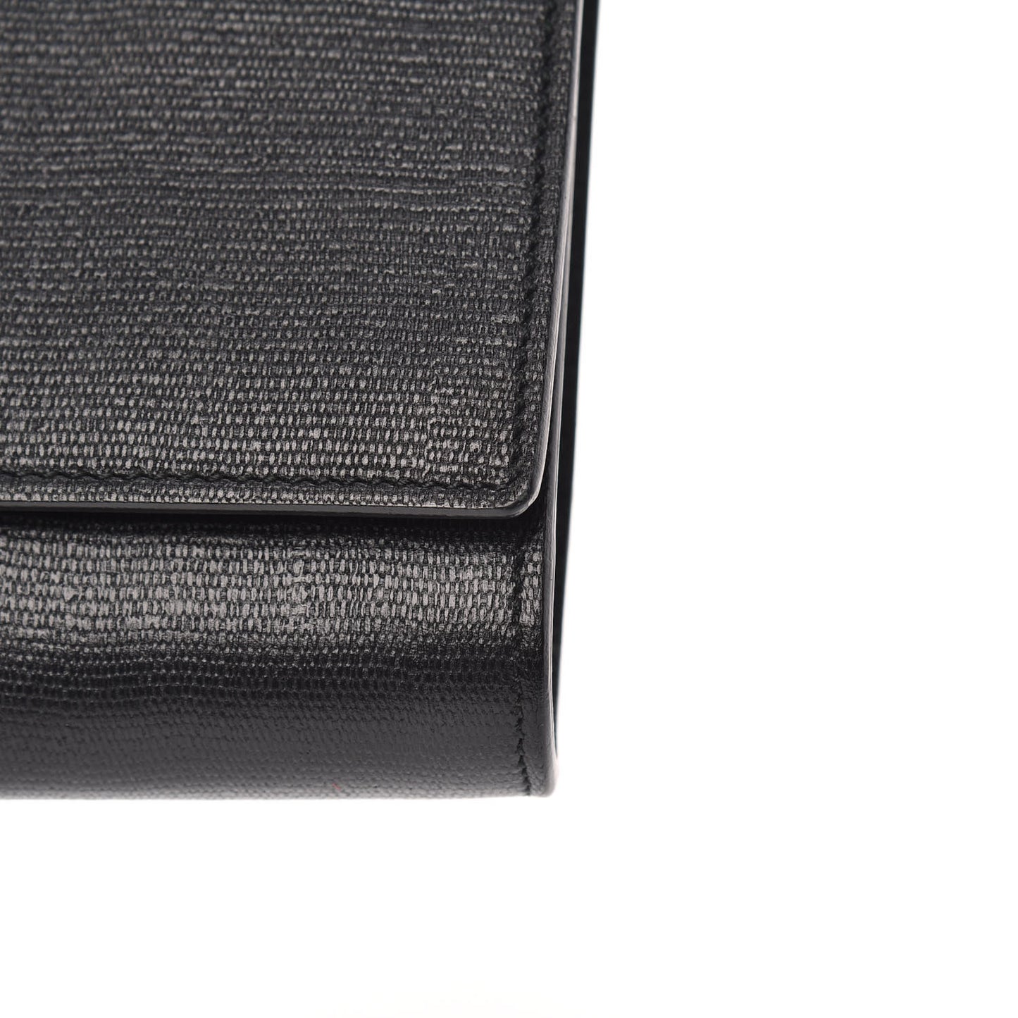 Textured Calfskin Y Ligne Clutch Black