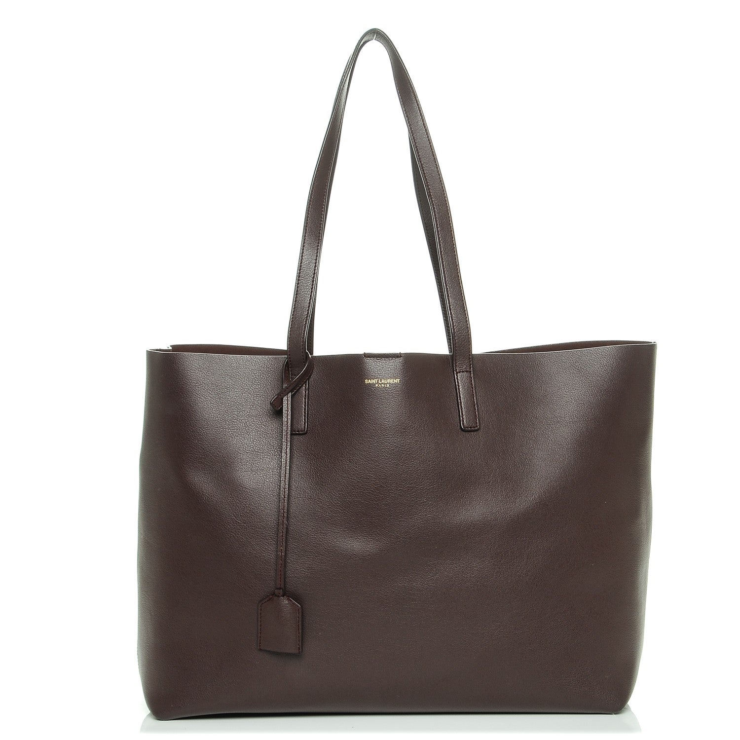 Saint Laurent Calfskin Large Shopping Tote Bordeaux 1 of 6