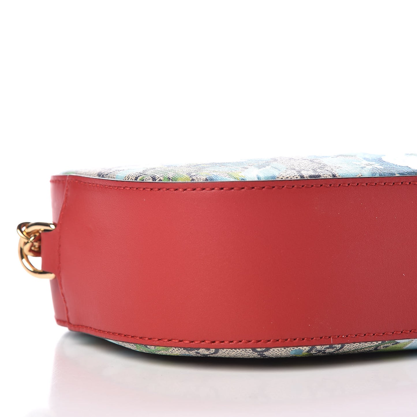 GG Supreme Monogram Blooms Mini Chain Shoulder Bag Beige Blue Navy Hibiscus Red
