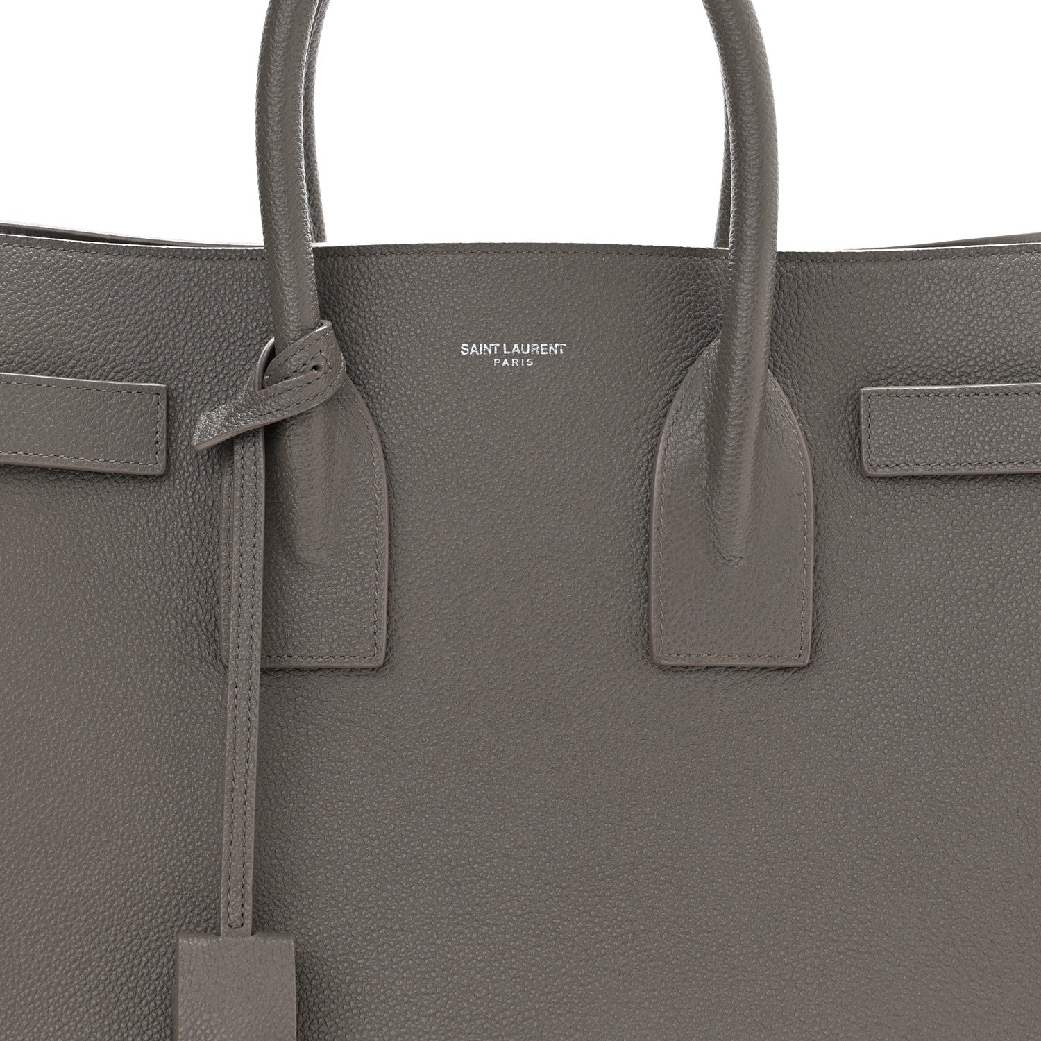 Saint Laurent Grained Calfskin Small Sac De Jour Fog 8 of 13