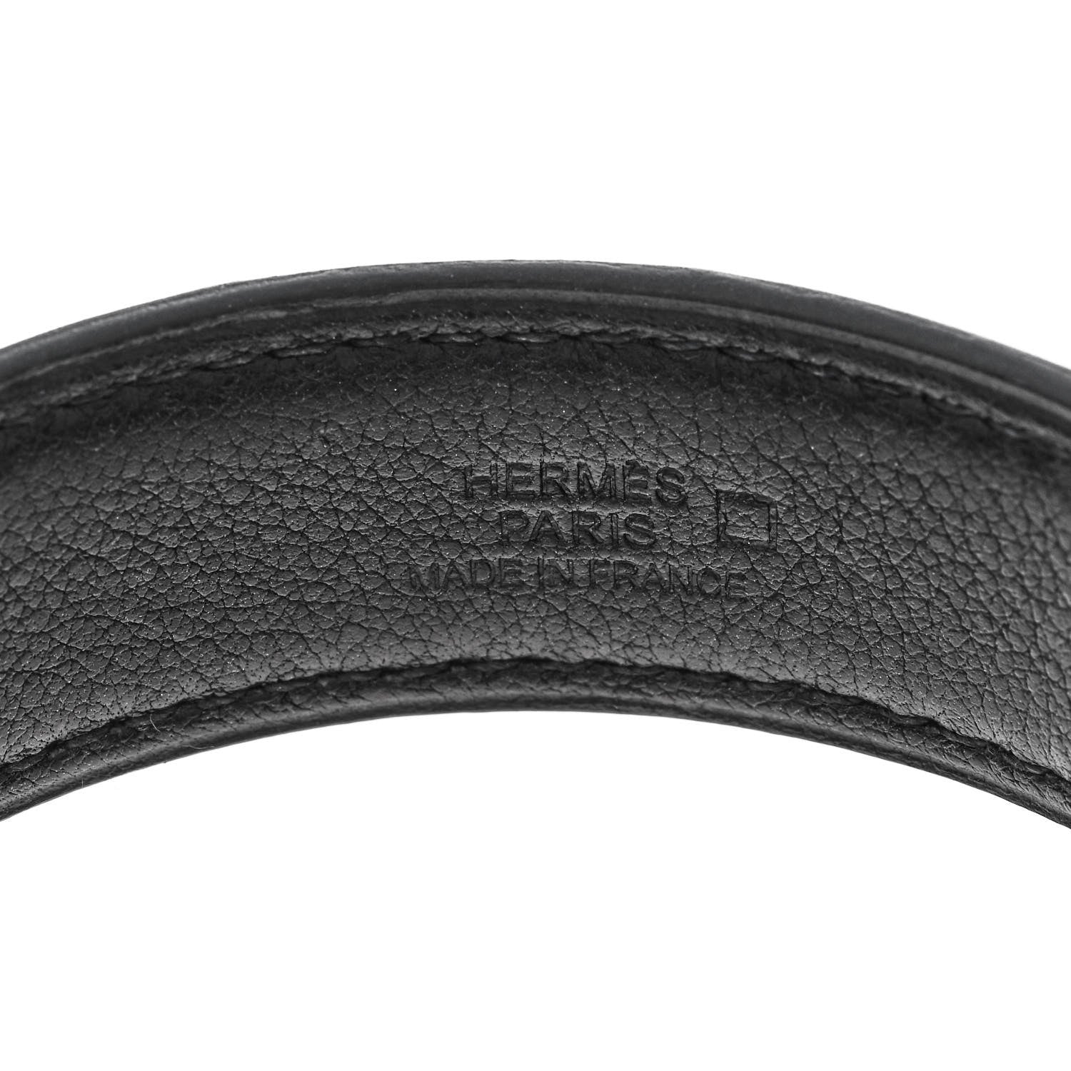 Hermes Shiny Alligator Small Astral Bracelet M Black 5 of 5