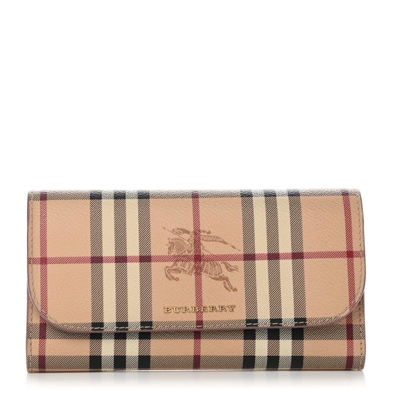 Burberry Haymarket Check Halton Wallet Dark Sand 1 of 6