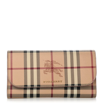 Burberry Haymarket Check Halton Wallet Dark Sand 1 of 6