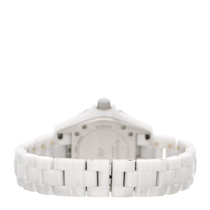 Chanel Stainless Steel Ceramic 33mm J12 Quartz Watch White 3 of 4