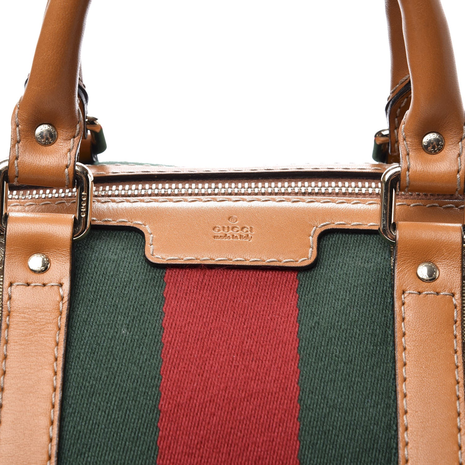 Gucci Monogram Vintage Web Medium Boston Tobacco 12 of 12