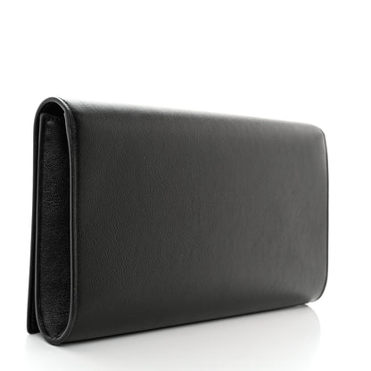Saint Laurent Calfskin Monogram Large Belle De Jour Clutch Black 3 of 11