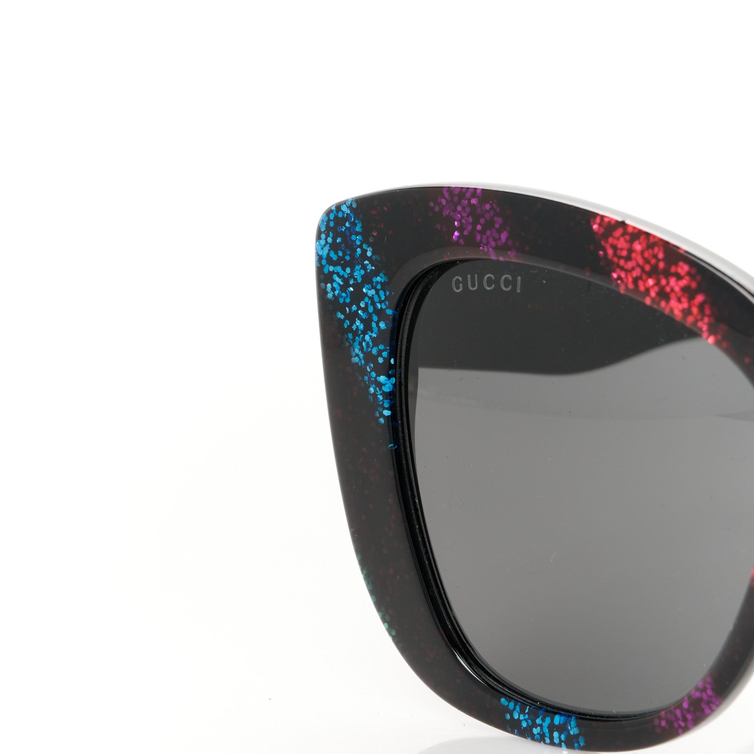 Gucci Acetate Glitter Sunglasses GG0327S Black 7 of 8